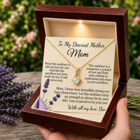 Personalized Love Necklace for MOM, Custom Name Necklace Gift with Message Card, Anniversary Birthday Jewelry Gift for Her