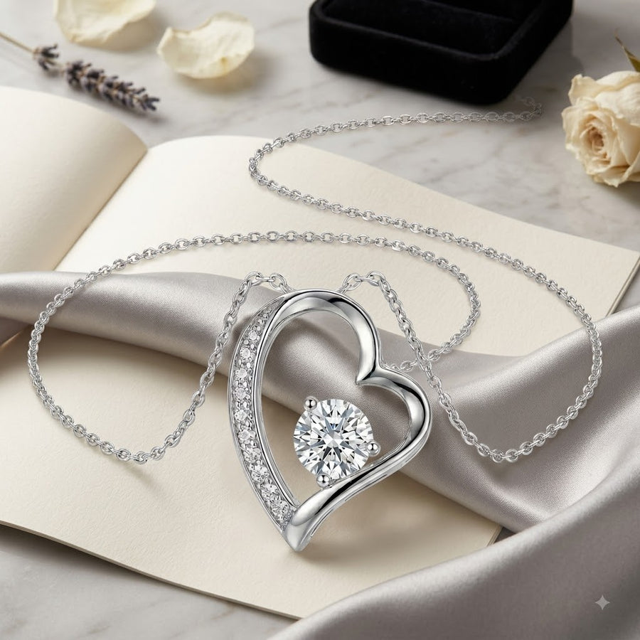 Personalized Love Knot Necklace for Wife Girlfriend, Custom Name Necklace Gift with Message Card, Anniversary Birthday Jewelry Gift for Her