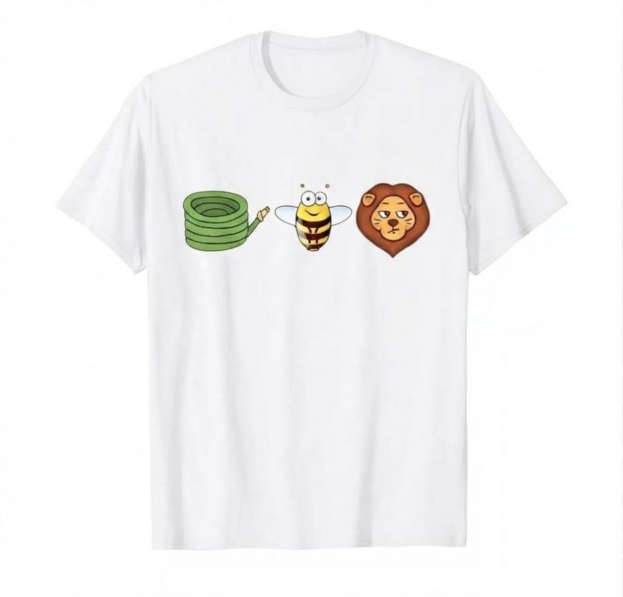 Hose Bee Lion T-Shirt – Funny Meme Graphic Tee, Sarcastic Humorous Unisex Short Sleeve Casual Shirt