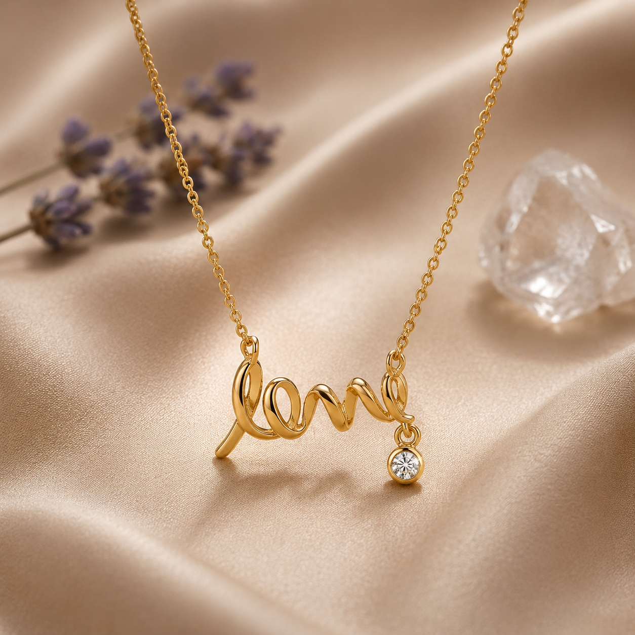 Personalized Love Necklace for Wife Girlfriend, Custom Name Necklace Gift with Message Card, Anniversary Birthday Jewelry Gift for Her