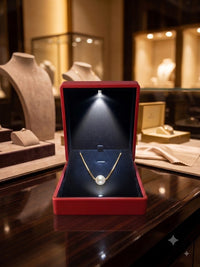 Elegant Sliding Pearl Gold Chain for Women, Elegant Self-Care Jewelry Gift, Timeless Everyday Pendant for Yourself