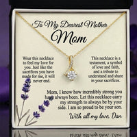 Personalized Love Necklace for MOM, Custom Name Necklace Gift with Message Card, Anniversary Birthday Jewelry Gift for Her