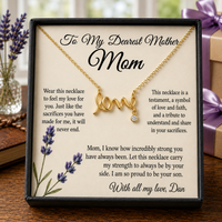 Personalized Love Necklace for Wife Girlfriend, Custom Name Necklace Gift with Message Card, Anniversary Birthday Jewelry Gift for Her