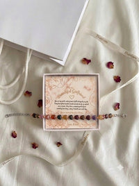 Personalized Tiger's Eye Heart Bracelet – Handmade Gemstone Gift for Her, Comes in Gift Box