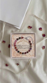Personalized Tiger's Eye Heart Bracelet – Handmade Gemstone Gift for Her, Comes in Gift Box