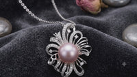Pink Pearl Pendant Necklace for Women, Elegant Self-Reward Jewelry Gift, Timeless Everyday Jewelry for Her