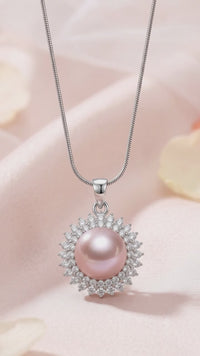 Crown Pearl Pendant Necklace for Women, Luxury Self-Purchase Jewelry, Classic Gemstone Necklace Gift for Yourself