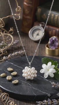 Cluster Pearl Ball Pendant Necklace, Luxury Self-Reward Jewelry for Women, Elegant Multi-Pearl Necklace Gift for Yourself