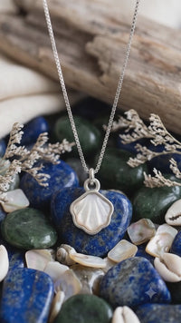 Scallop Shell Pearl Pendant Necklace for Women, Luxury Self-Purchase Jewelry, Classic Beach Necklace