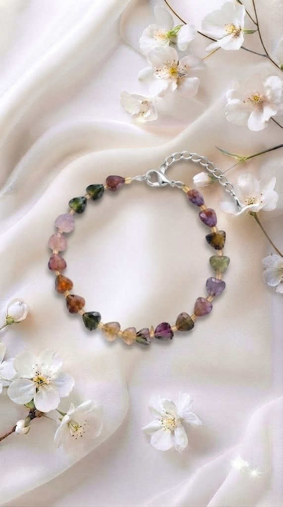 Personalized Heart Stone Bracelet for Mom, Custom Message Card Jewelry, Meaningful Mother's Day Gift from Son, Birthday Gift for Mother