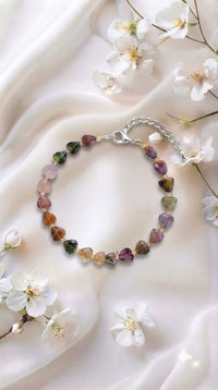 Personalized Heart Stone Bracelet for Mom, Custom Message Card Jewelry, Meaningful Mother's Day Gift from Son, Birthday Gift for Mother