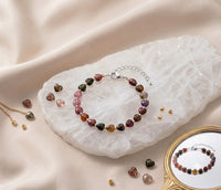 Personalized Heart Stone Bracelet for Granddaughter, Custom Message Card Jewelry, Meaningful Gift from Grandfather, Birthday Gift for Granddaughter