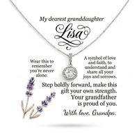 Personalized To My Granddaughter Necklace from Grandpa, Custom Name Jewelry Gift for Granddaughter, Birthday Graduation Gift from Grandfather