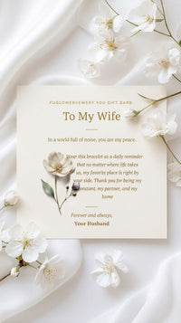Custom Bracelet for Wife, Personalised Gift from Husband, Message Card Jewelry, Romantic Anniversary Gift, Birthday Gift for Her, Wife Appreciation