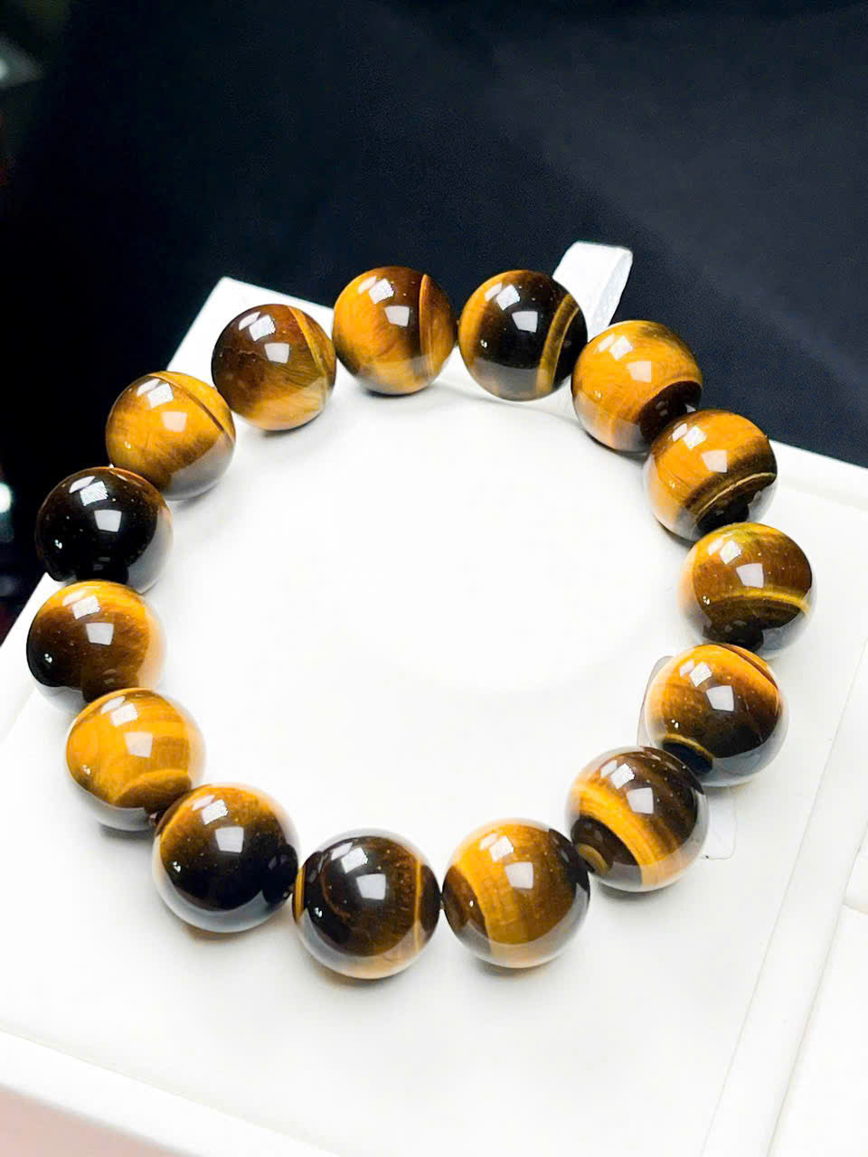 YELLOW TIGER EYE BRACELET, GEMSTONE BRACELET, BEADED BRACELET, GIFT FOR HIM, HER