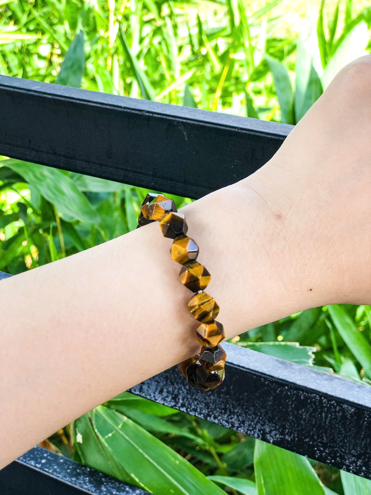 FACETED YELLOW TIGER EYE BEADED BRACELET, GEMSTONE BRACELET ,BIRTHDAY GEMSTONE,  GIFTS FOR VIRGO AND CAPRICORN