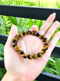 Thumbnail for FACETED YELLOW TIGER EYE BEADED BRACELET, GEMSTONE BRACELET ,BIRTHDAY GEMSTONE,  GIFTS FOR VIRGO AND CAPRICORN