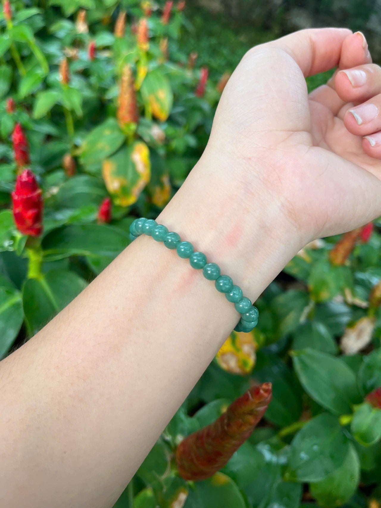 GREEN AVENTURINE BRACELET IN NATURAL BEADS 6MM OR 8MM OR 10MM, WOMEN BRACELET