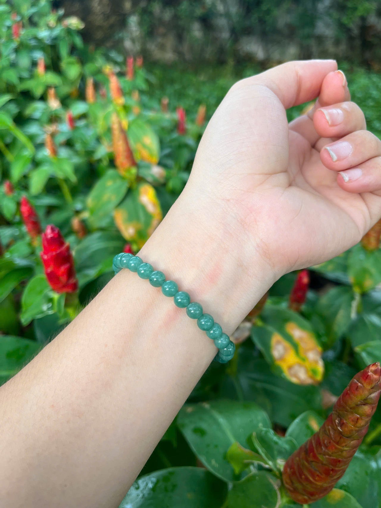 GREEN AVENTURINE BRACELET IN NATURAL BEADS 6MM OR 8MM OR 10MM, WOMEN BRACELET