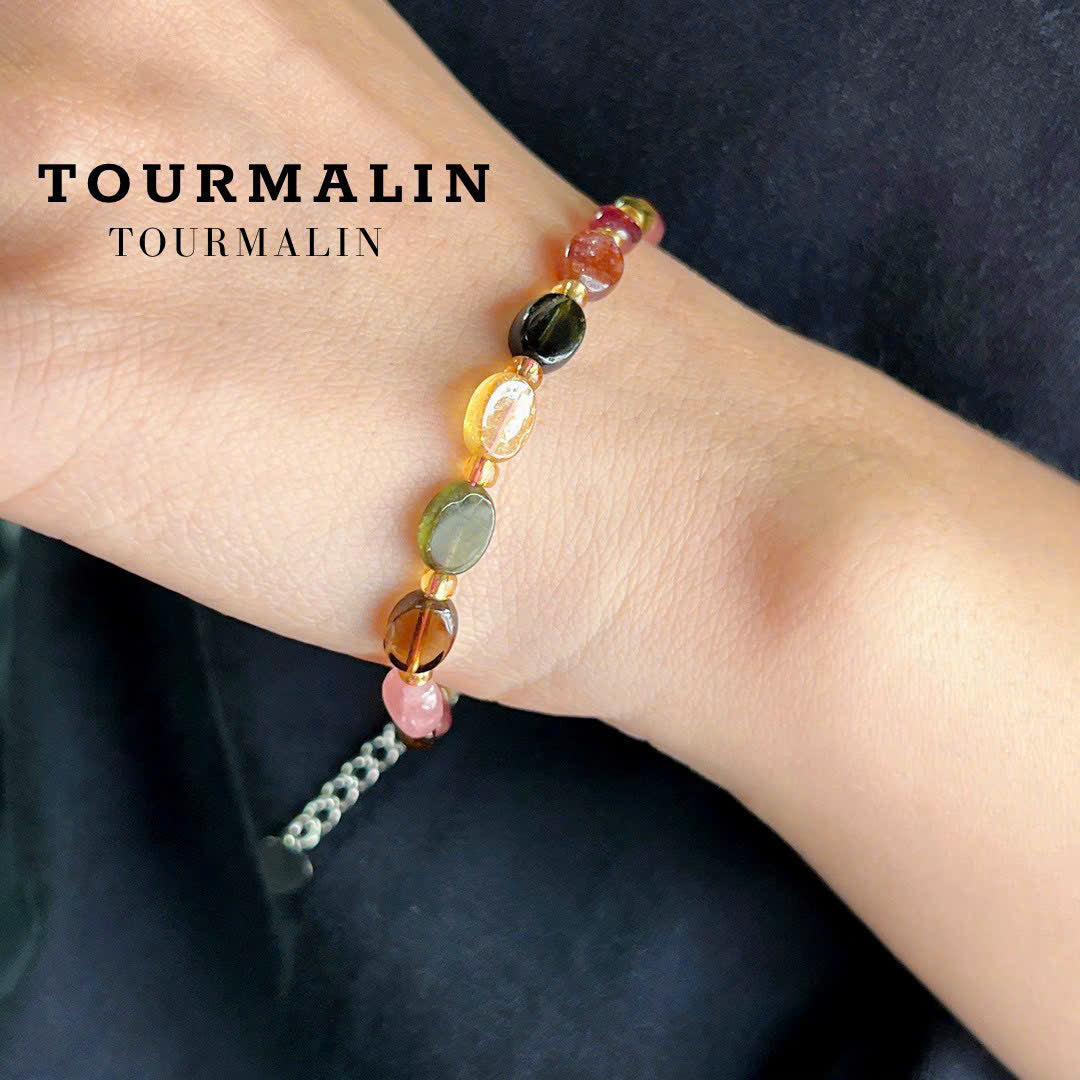 MULTICOLORED OVAL TOURMALINE GEMSTONE BRACELET, OVAL BEADS BRACELET, MULTI TOURMALINE BEADS, MULTI TOURMALINE OVAL SHAPE BEADS, TOURMALINE BEADS, TOURMALINE, BRACELET FOR WOMEN, JEWELRY GIFT HER