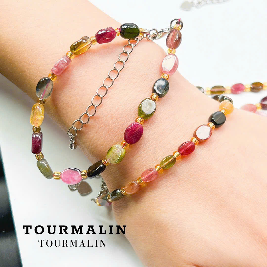 MULTICOLORED OVAL TOURMALINE GEMSTONE BRACELET, OVAL BEADS BRACELET, MULTI TOURMALINE BEADS, MULTI TOURMALINE OVAL SHAPE BEADS, TOURMALINE BEADS, TOURMALINE, BRACELET FOR WOMEN, JEWELRY GIFT HER