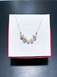 Thumbnail for MULTI-COLOR PEARL NECKLACE COMBINED WITH GOLD PLATED, CUSTOM DESIGN, WITH KEYCHAIN, FRESHWATER PEARL, BRACELET LENGTH 42CM, SUITABLE FOR WEDDING GIFTS, GIRLFRIENDS, MOTHERS.