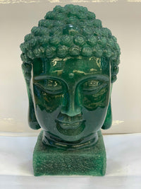 Thumbnail for LANDSCAPE JADE BUDDHA HEAD STATUE - HANDCRAFTED BY ARTISANS - RARE PRECIOUS STONE - BEAUTIFUL VEINS - A MEANINGFUL GIFT BRINGING HAPPINESS, PROSPERITY, AND GOOD FORTUNE TO YOUR LOVED ONES AND YOUR LIVING SPACE