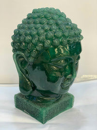 Thumbnail for LANDSCAPE JADE BUDDHA HEAD STATUE - HANDCRAFTED BY ARTISANS - RARE PRECIOUS STONE - BEAUTIFUL VEINS - A MEANINGFUL GIFT BRINGING HAPPINESS, PROSPERITY, AND GOOD FORTUNE TO YOUR LOVED ONES AND YOUR LIVING SPACE