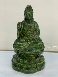 Thumbnail for GUANYIN BUDDHA JADE STATUE, HANDCARVED JADE STONE BUDDHA, STATUE SMALL FOR HOME, SYMBOLIZES HAPPINESS AND GOOD FORTUNE, HOME AND GARDEN DECORATIVE