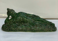 Thumbnail for RECLINING BUDDHA JADE STATUE, SPIRITUAL STATUE, NIRVANA BUDDHA STATUE, BUDDHISM MEDITATION SCULPTURE, SERENE TRANQUIL DECOR