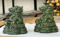 Thumbnail for NATURAL JADE CARVED DRAGON, GREEN JADE STATUE, CREATIVE CARVING, HOME DECOR, LIVING ROOM DOOR DECOR WARDING OFF EVIL ENERGY, LUCKILY, FORTUNE FOR YOUR FAMILY